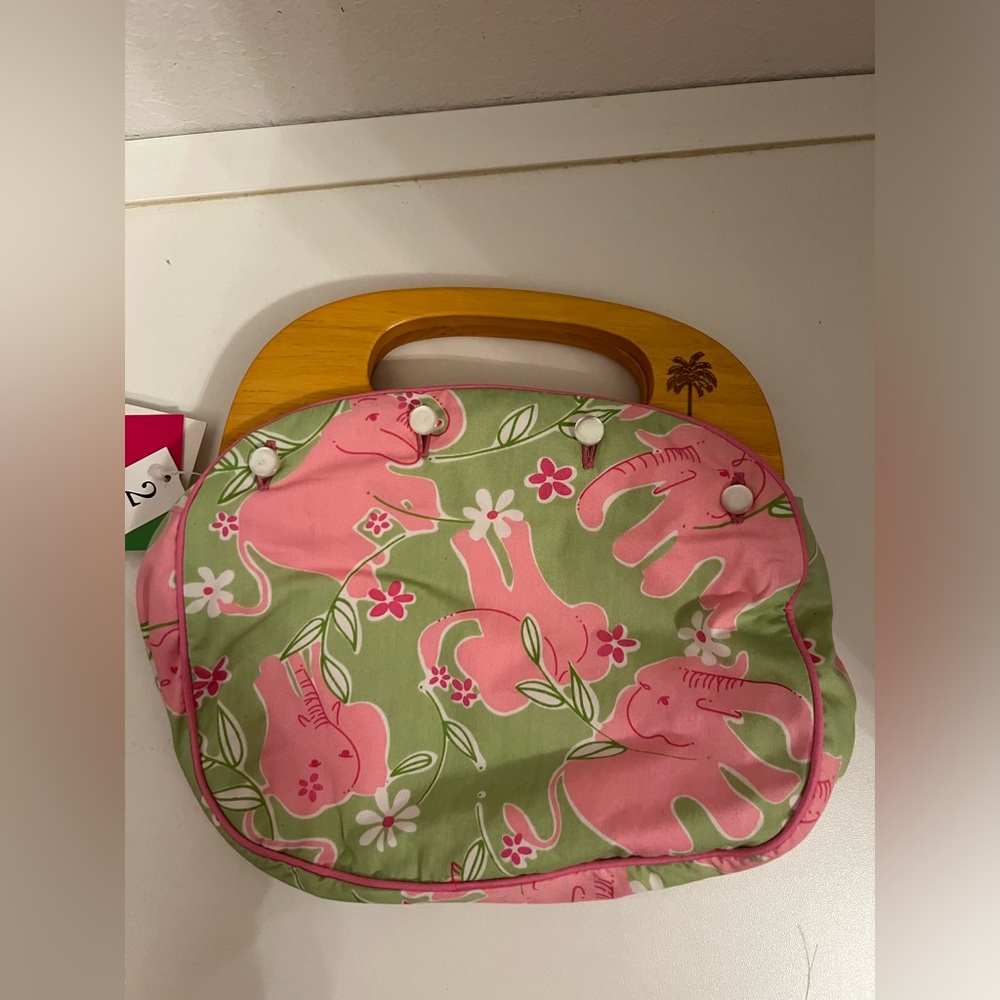 BUNDLE 👗Lilly Pulitzer Strapless Dress & matching👛vintage  Bermuda bag & Bonus 💚